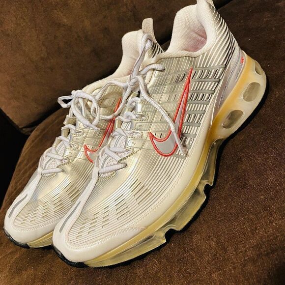 Mint Vintage NIKE AIR MAX 360 Champagne White Coral Pink Tight Air Bladders - Picture 3 of 11